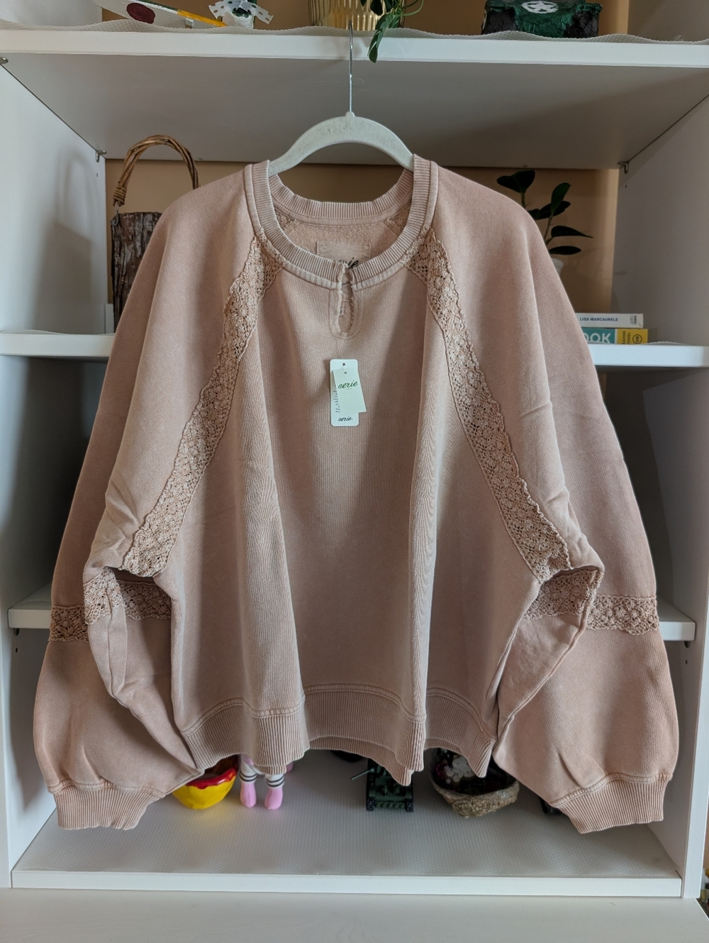 Aerie Hey Crochet Sweatshirt